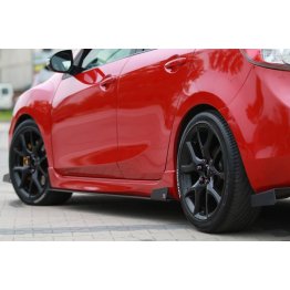 Накладки сплиттеры на пороги Вар2 на Mazda 3 BL MPS